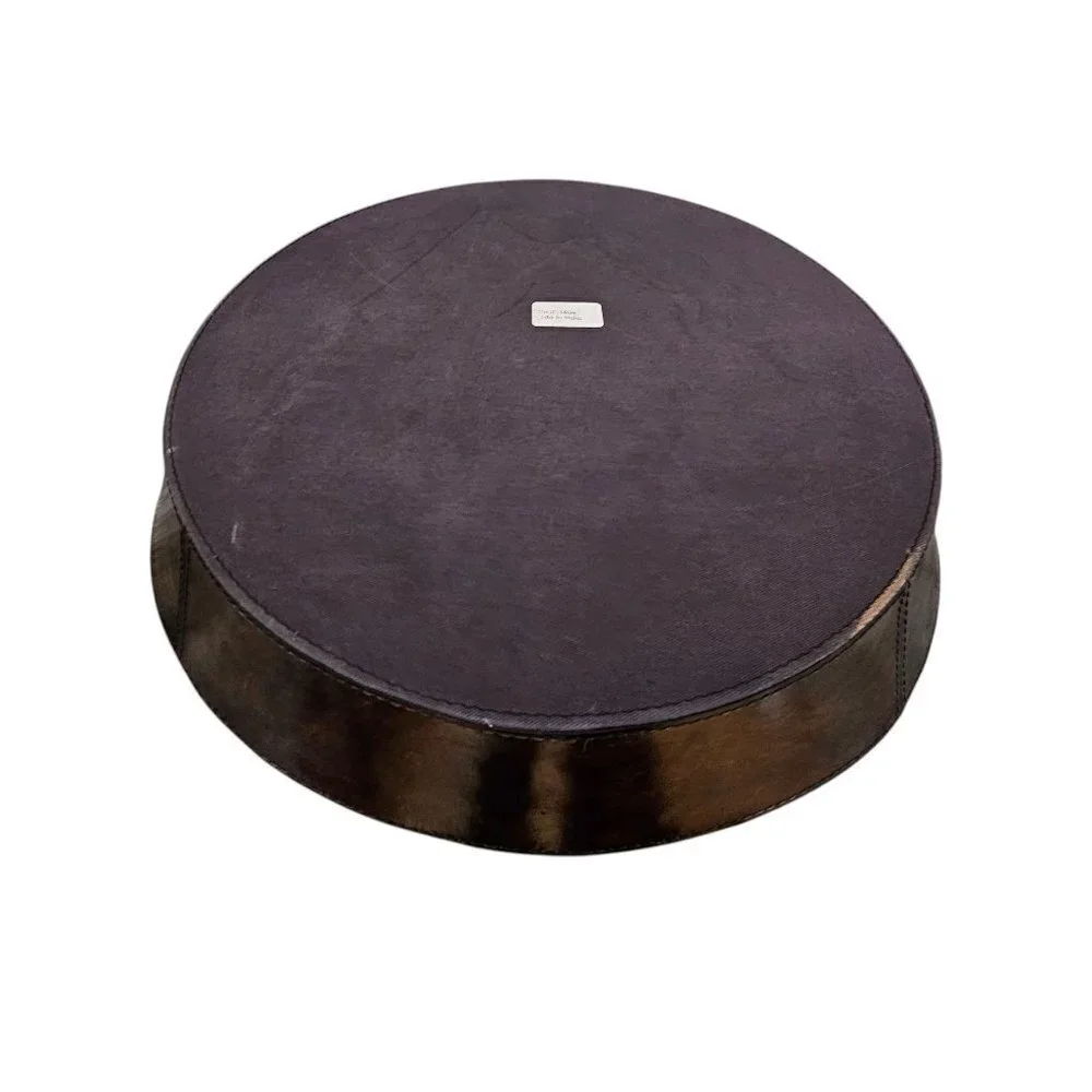 Leather Darien Luxury Bar Oval Serving Brown Handle Tray